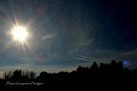 Costigliole Saluzzo in controluce